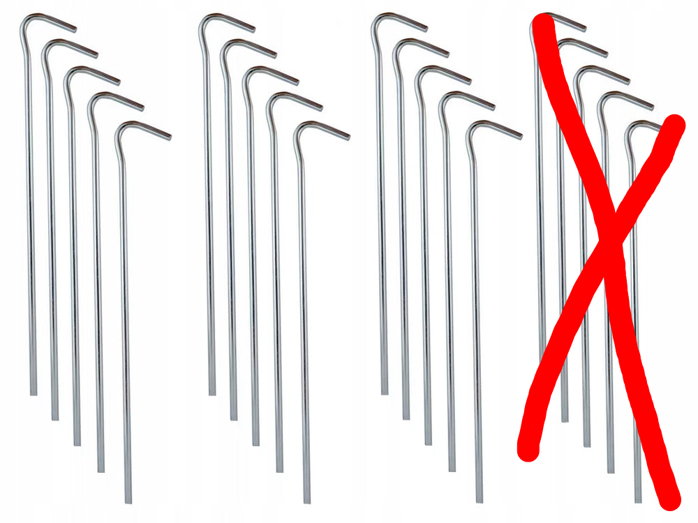 RESIGILAT-Set cuie pentru fixarea corturilor si pavilioanelor, Zola, 20 buc, otel, 18 cm RESIGILAT-Set cuie pentru fixarea corturilor si pavilioanelor, Zola, 20 buc, otel, 18 cm